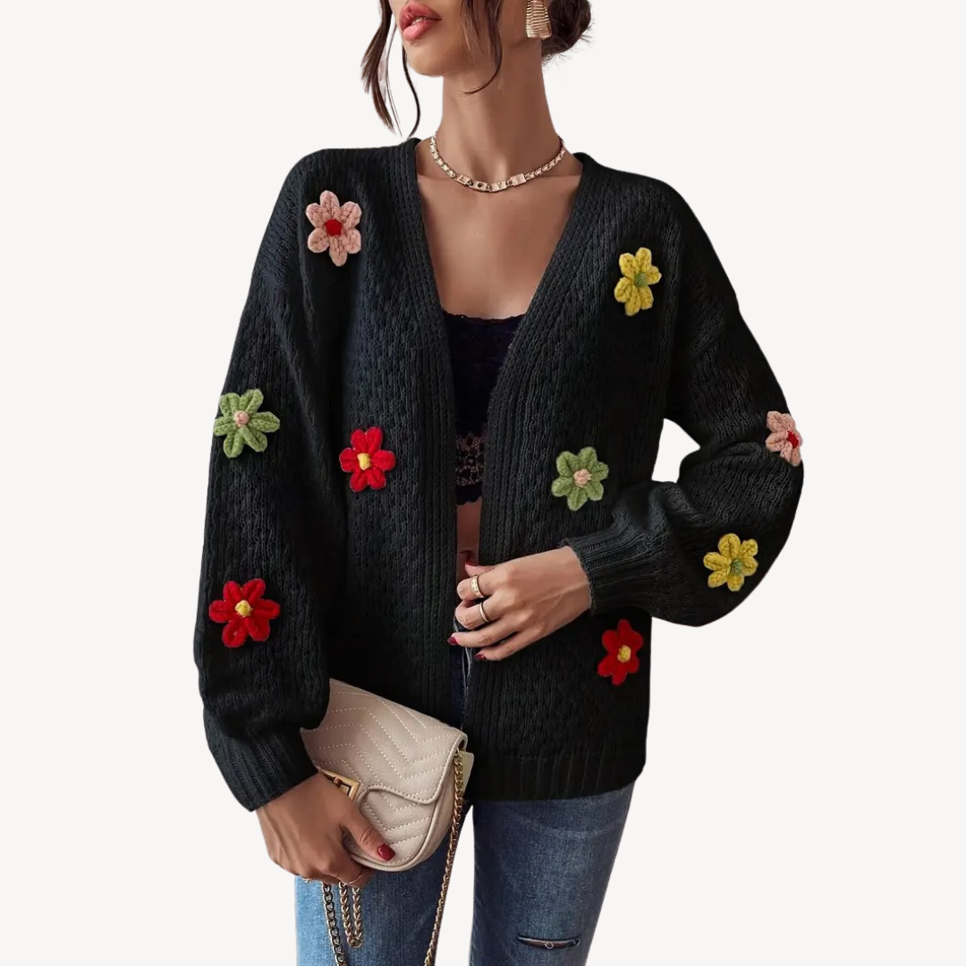 Cardigan floral élégant pour femmes
