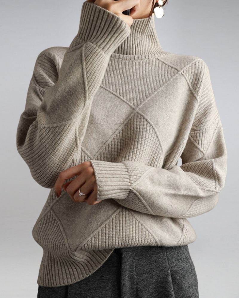 Pull élégant à col roulé Style Moderne