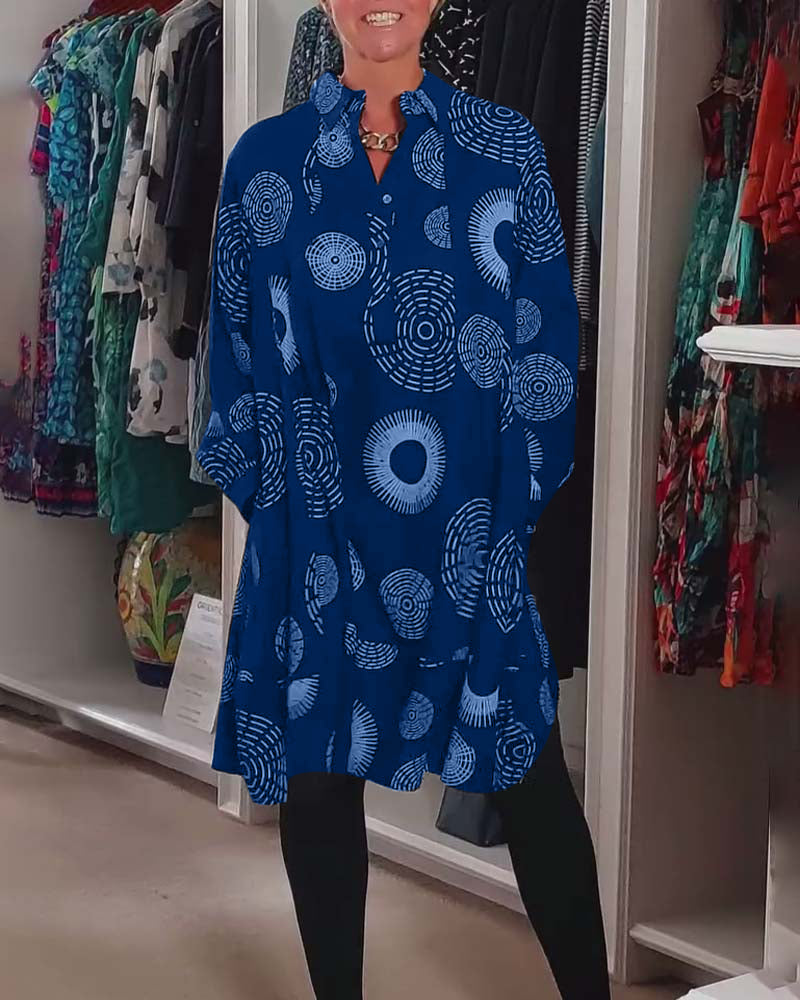 Robe élégante Motifs géométriques Femme