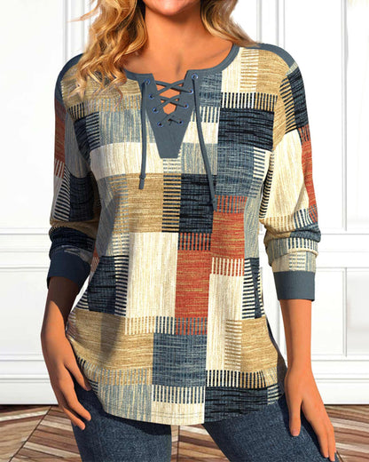 Robe élégante à motif géométrique