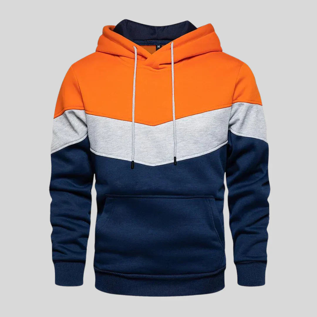 Pull tricoté patchwork pour hommes moderne