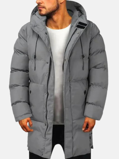 Doudoune longue à capuche pour homme
