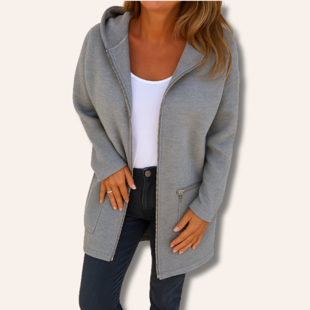 Gilet à capuche à manches longues et chaud