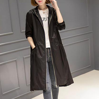 Imperméable femme élégant à capuche