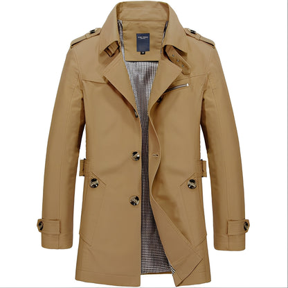 Veste mi-longue décontractée pour homme