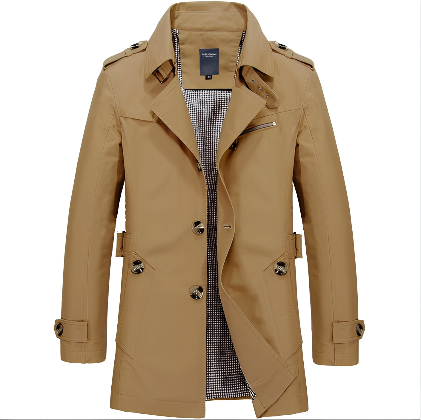 Trench-coat coupe-vent élégant pour homme