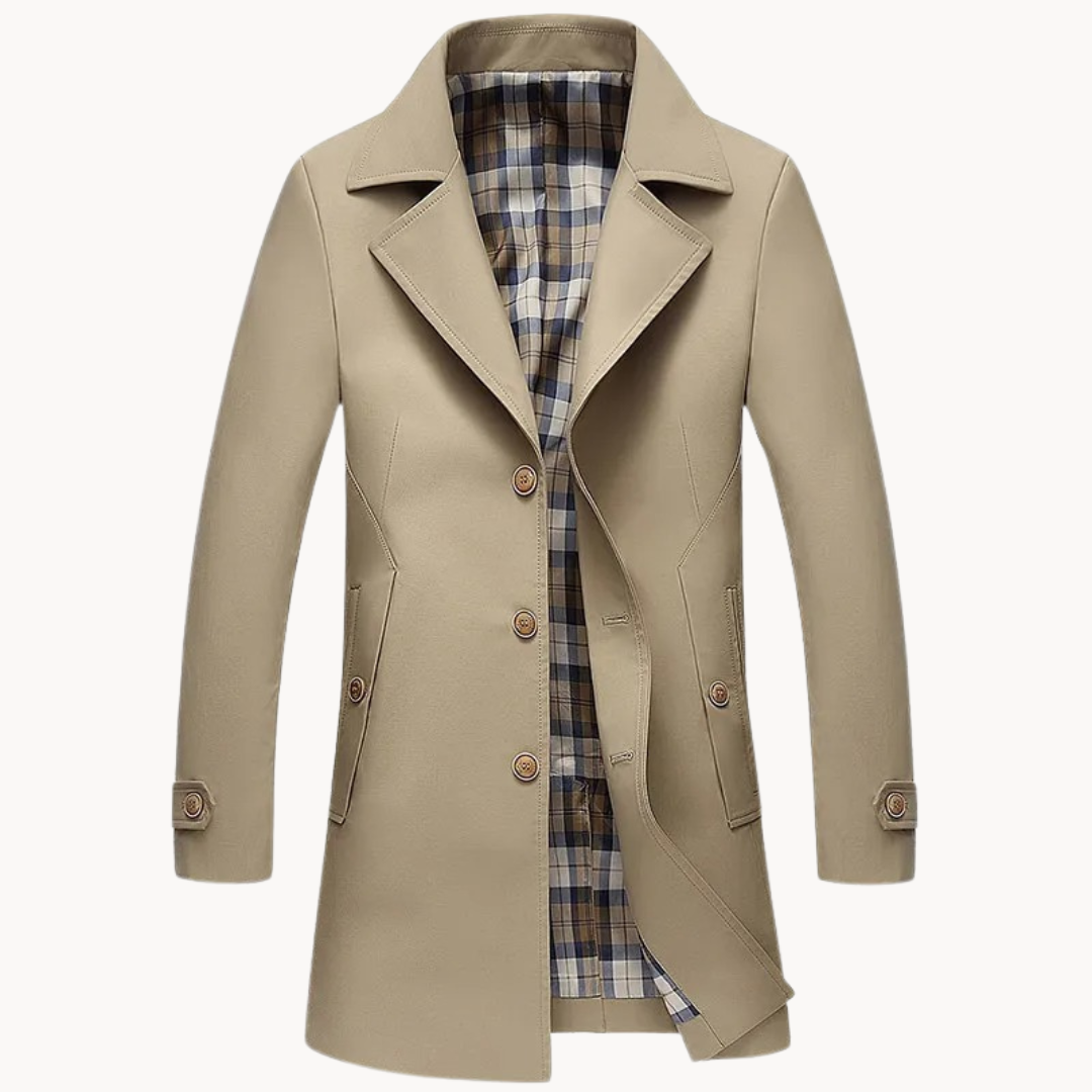 Trench-coat homme robuste imperméable design moderne