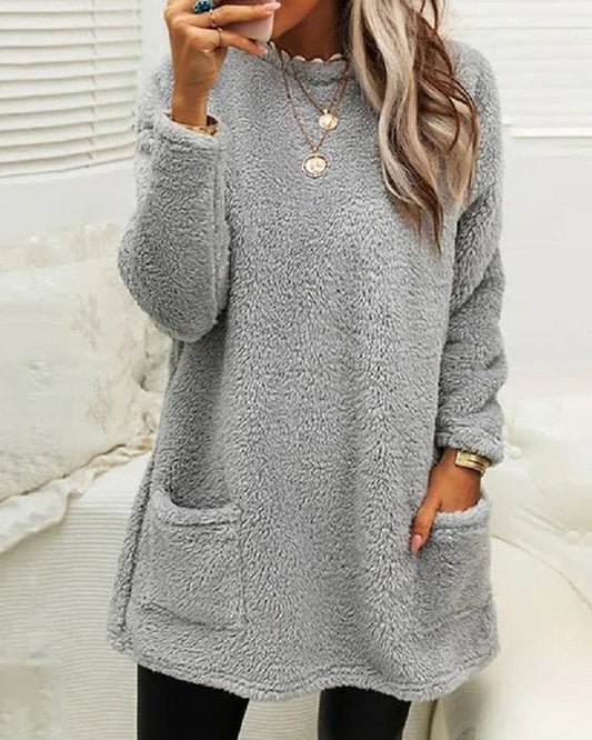 Damen Pullover Weich Winterlich Eleganter Stil - IdealeKleiden
