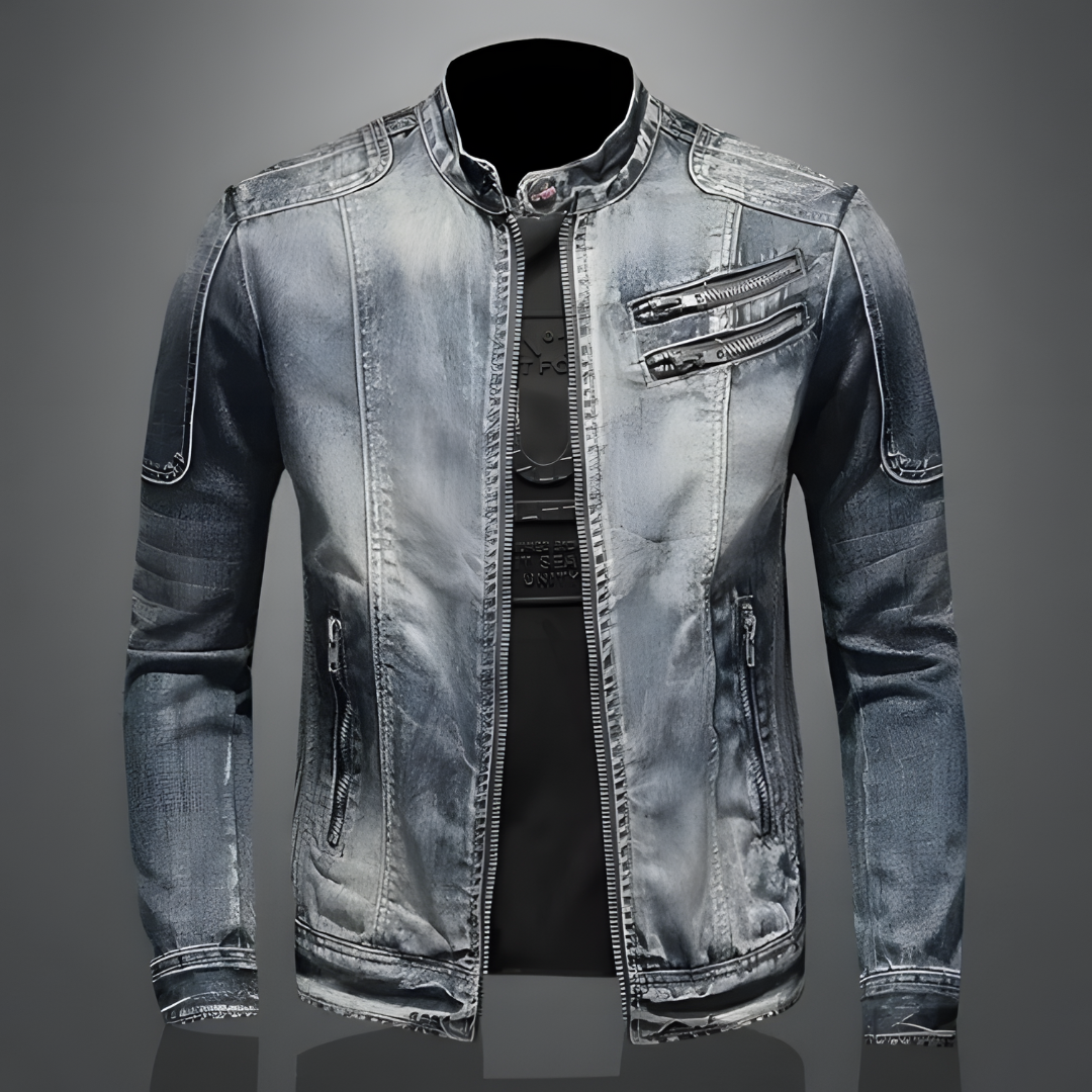 Veste en jean pour homme, manches longues, moderne
