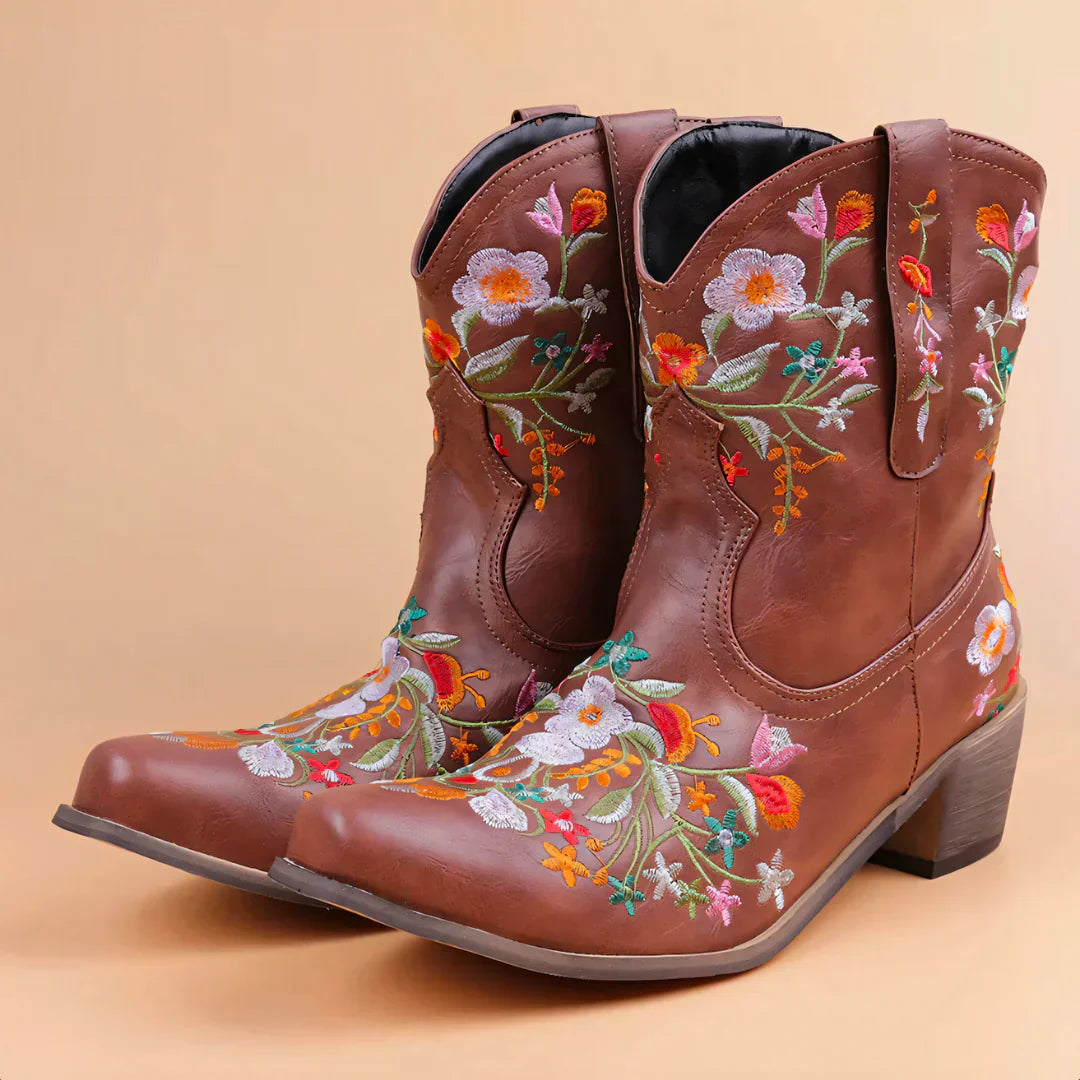 Bottes de cow-girl résistantes aux intempéries aspect vintage