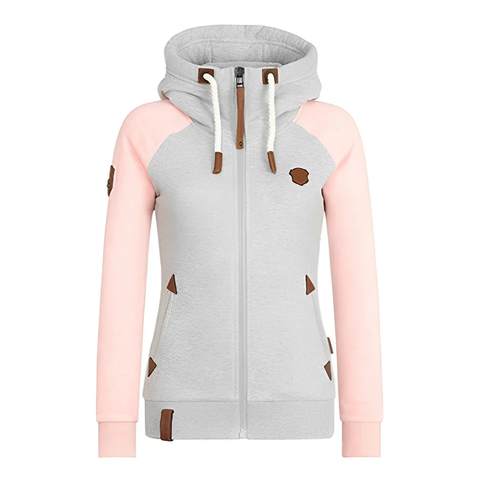Sweat à capuche femme confortable à cordon de serrage