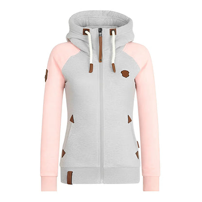 Sweat à capuche femme confortable à cordon de serrage