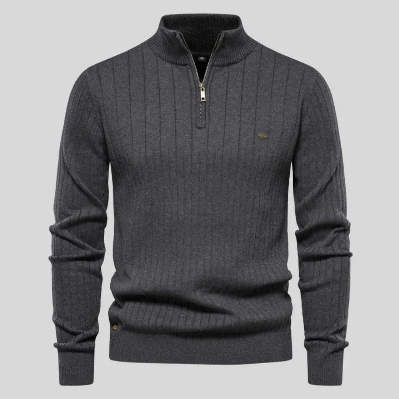 Pull Homme Classique Demi-Zip