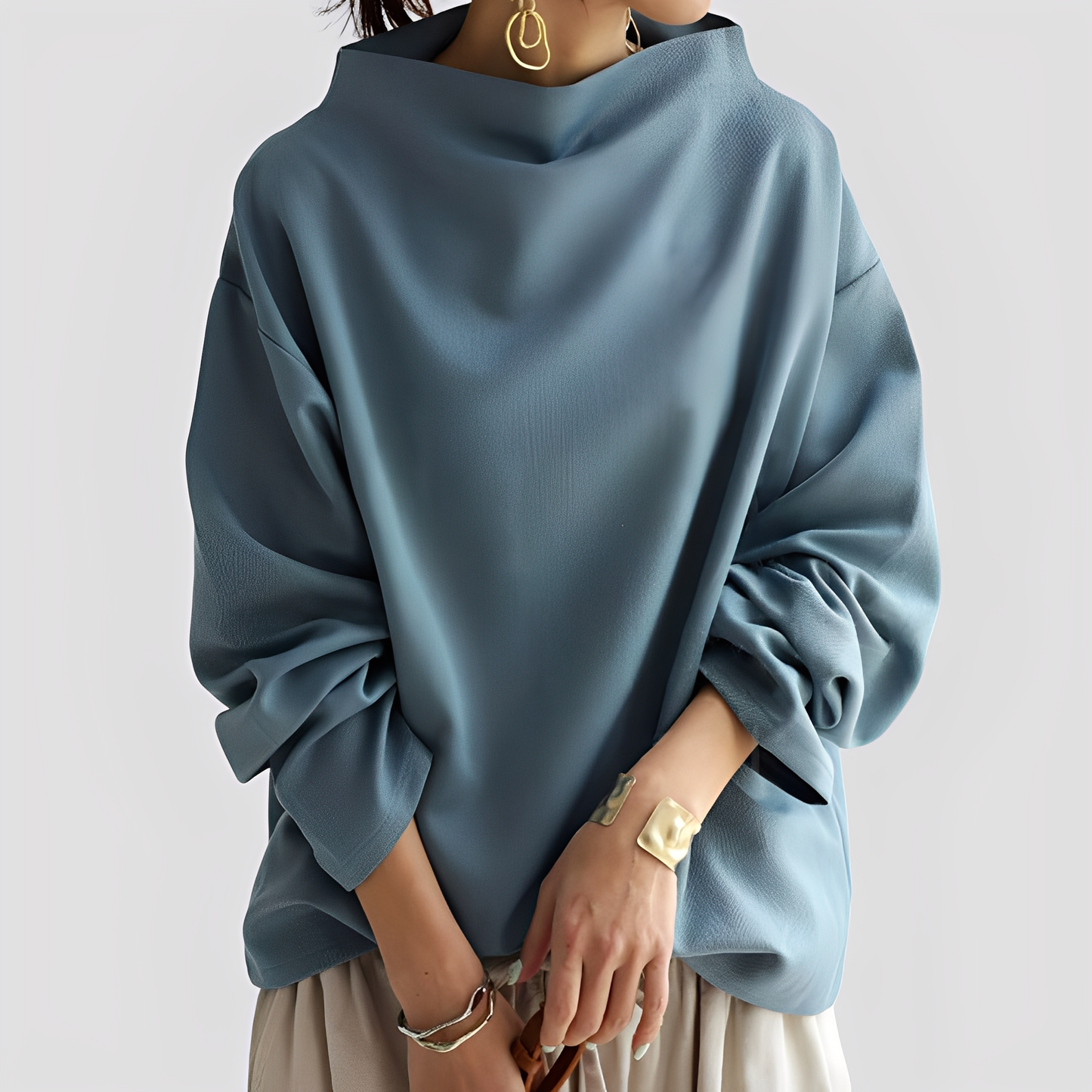Pull pour femme élégant à coupe ample