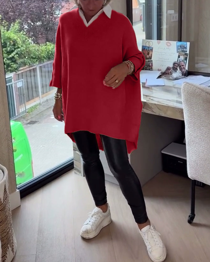 Robe Femme Col V Asymétrique Chic
