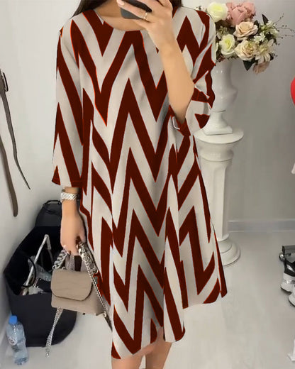Robe féminine tendance avec imprimé