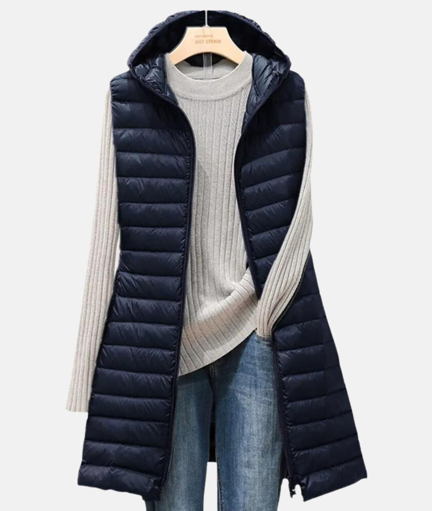 Lange Winterjacke Leicht Isoliert Modern - IdealeKleiden