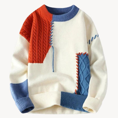 Modischer Strickpullover Herren Designer Look - IdealeKleiden