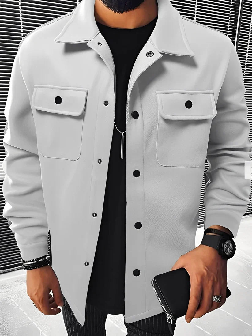 Veste de costume élégante à revers et poches