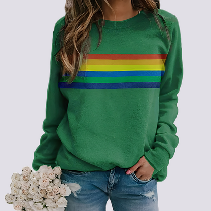 Pull tendance coloré à motifs pour femmes