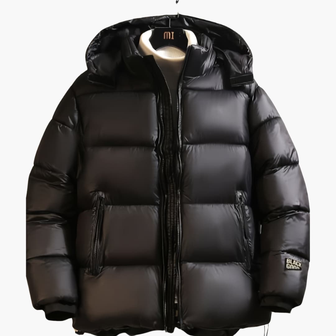 Veste d'hiver homme chaude épaisse isolée avec capuche