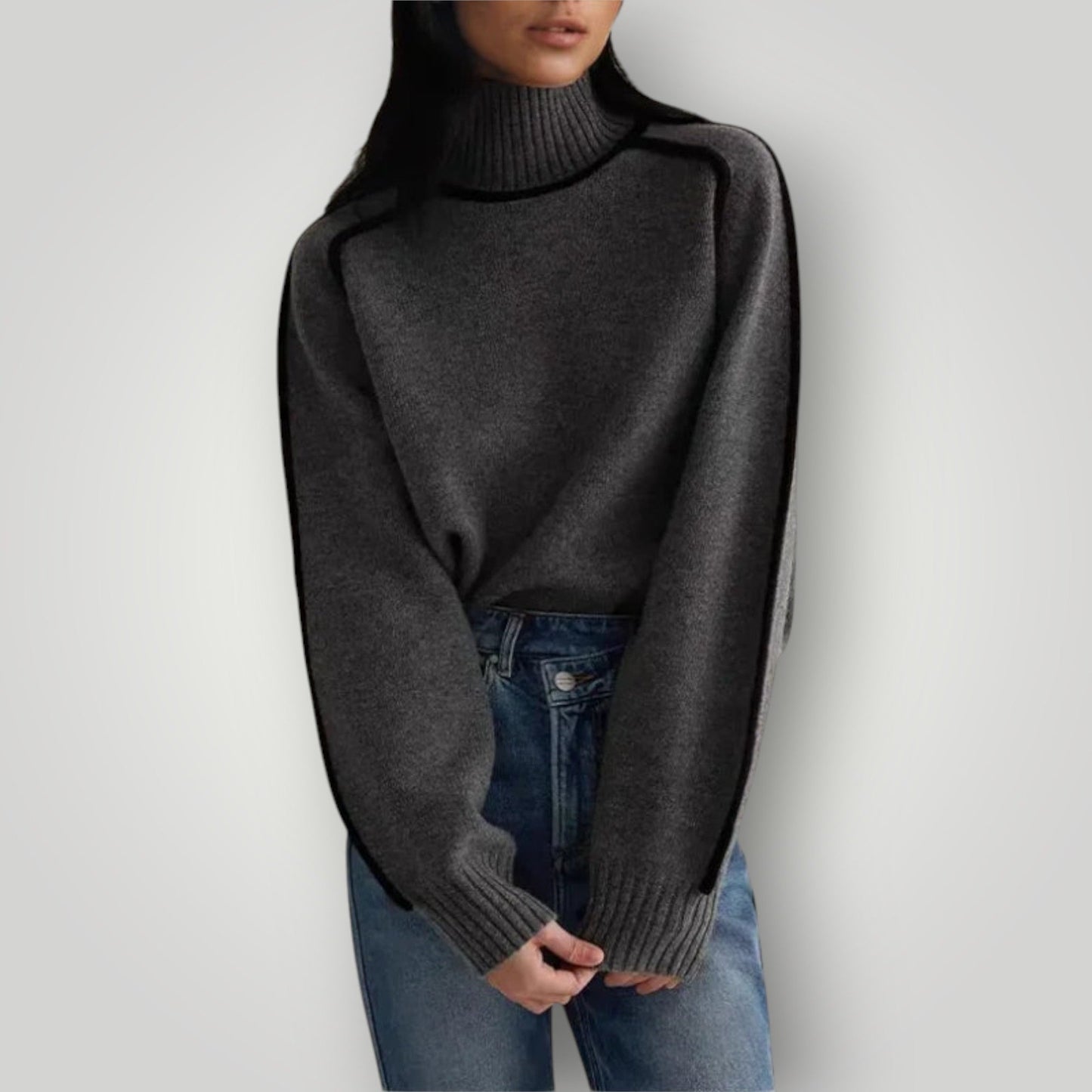 Pull col roulé femme chaud doux hiver