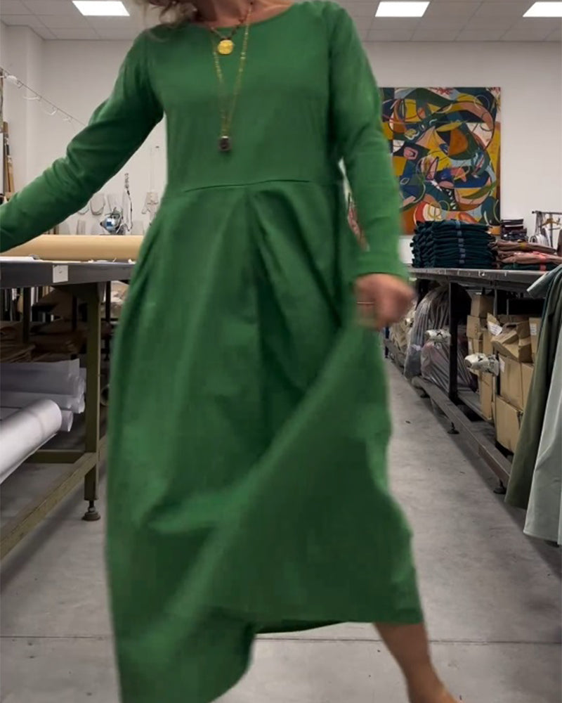 Robe décontractée femme Col rond Coupe