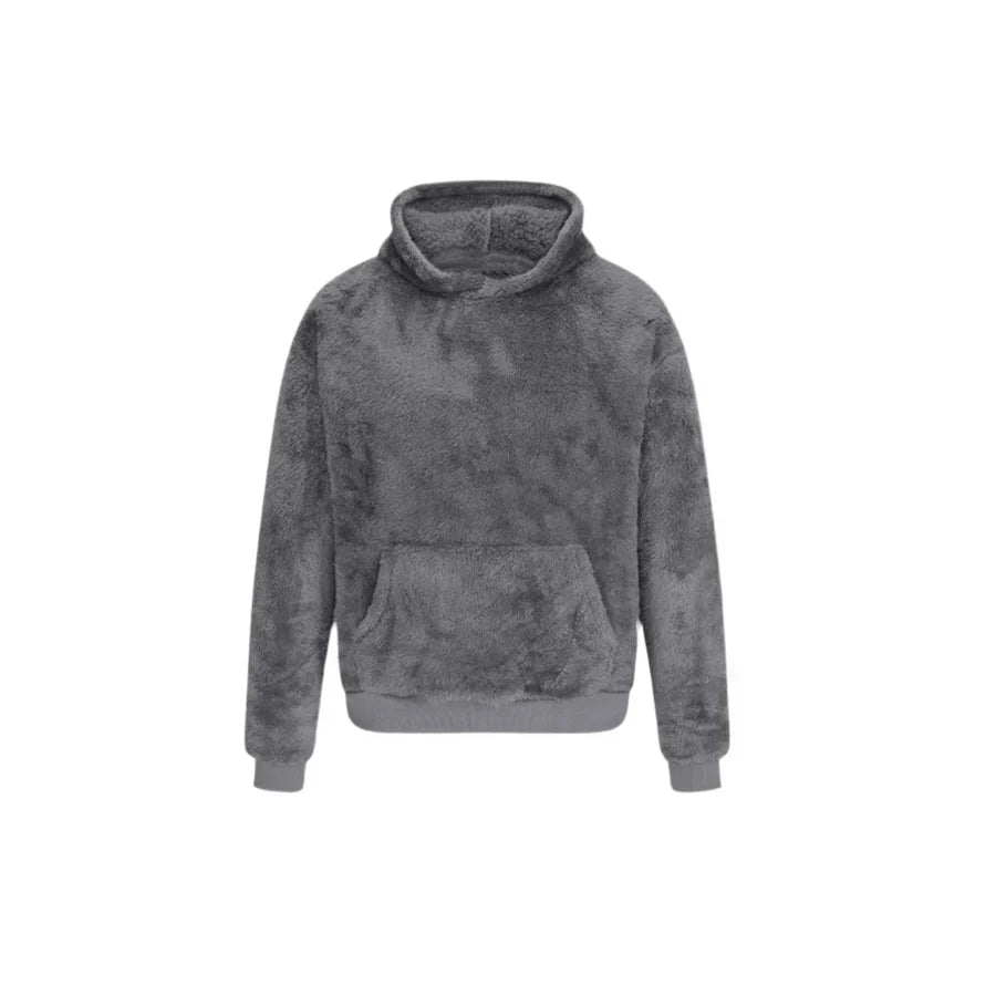 Sweat à capuche douillet pour homme, doublure polaire