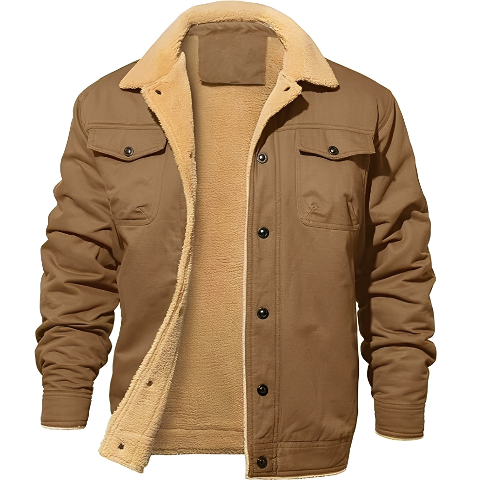 Veste d'hiver homme chaude doublée extérieur