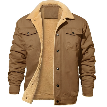 Veste d'hiver homme chaude doublée extérieur