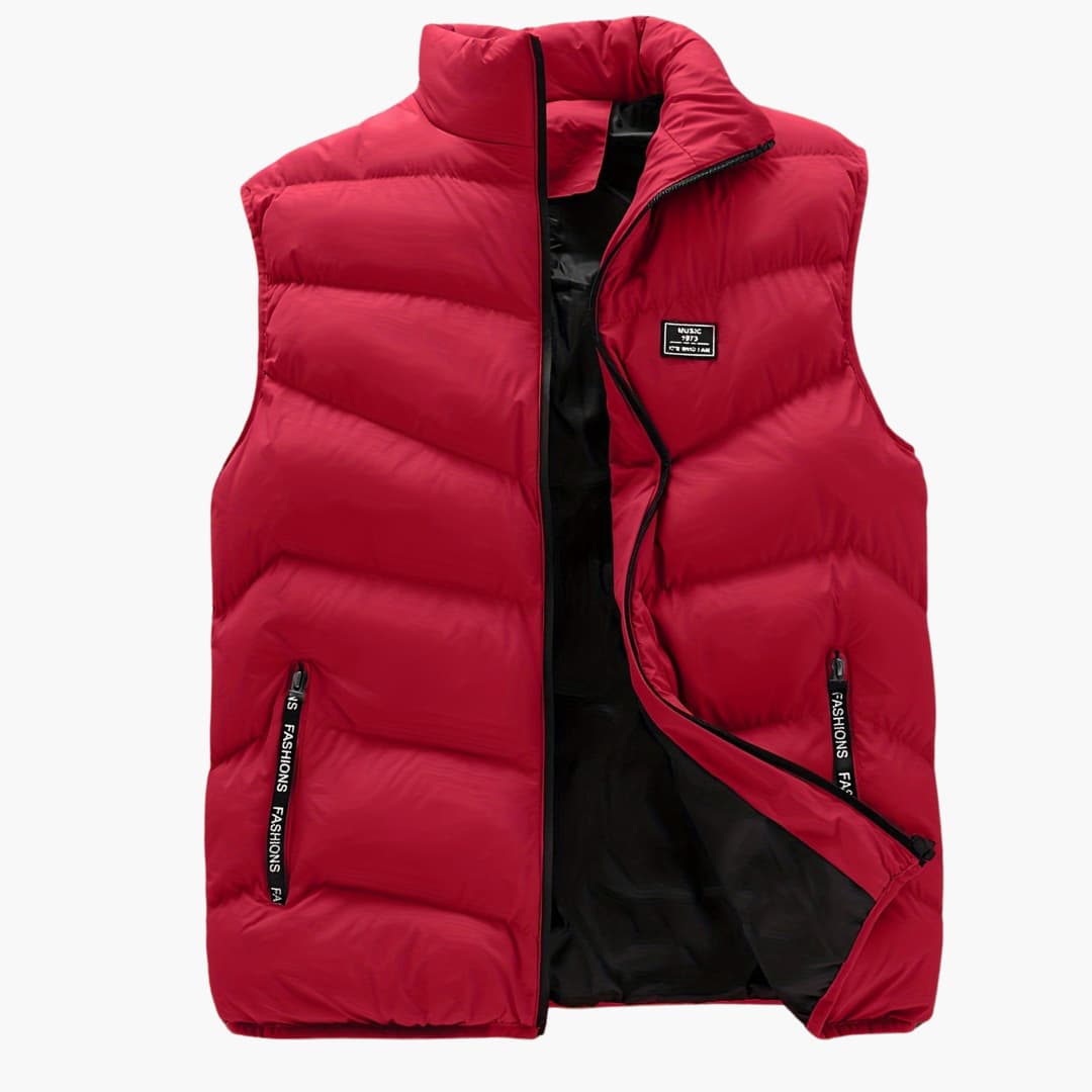 Gilet pratique pour homme fermeture éclair décontracté