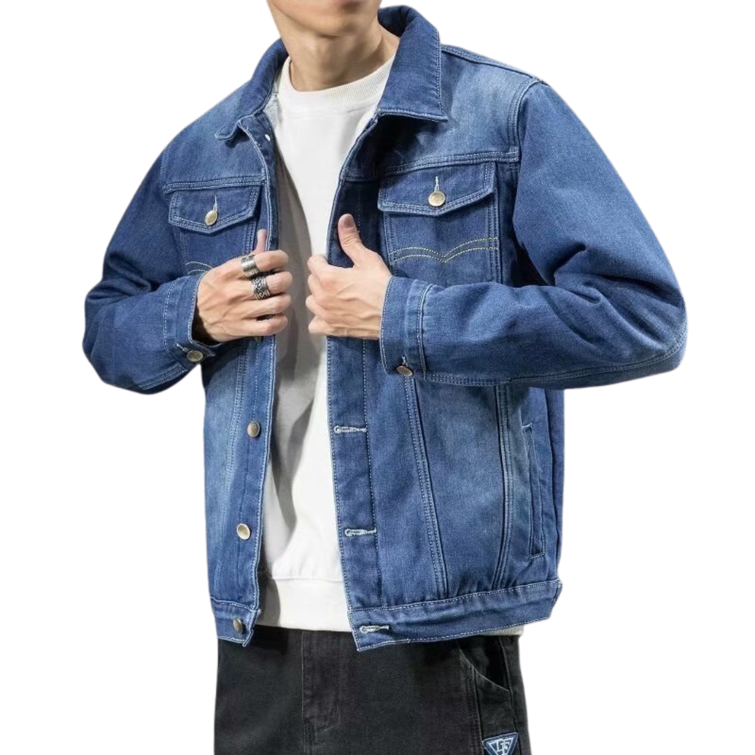 Veste d'hiver en jean chaude pour homme