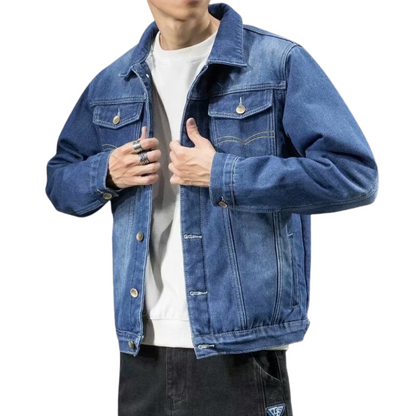 Veste d'hiver en jean chaude pour homme