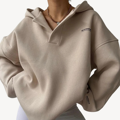 Sweat à capuche polaire femme ample