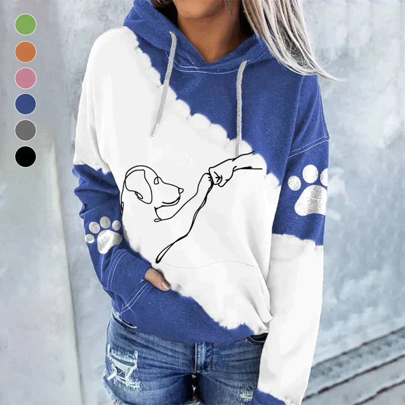 Stylisher Hoodie Hundemotiv Locker Fit - IdealeKleiden