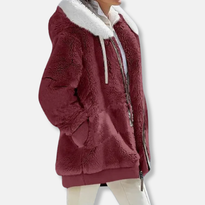 Veste polaire oversize chaude à capuche