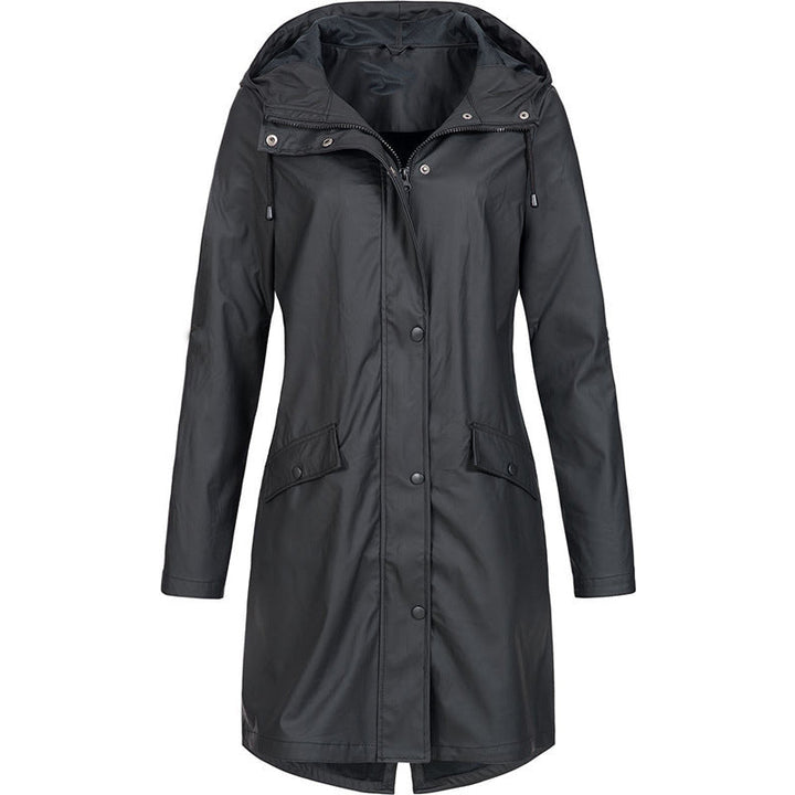 Veste de pluie imperméable pour femme avec capuche