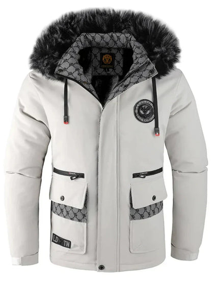 Veste d'hiver chaude à capuche en fausse fourrure pour l'extérieur