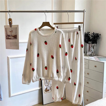 Weiche Fleece Schlafanzüge Damen - Warm & Bequem - IdealeKleiden
