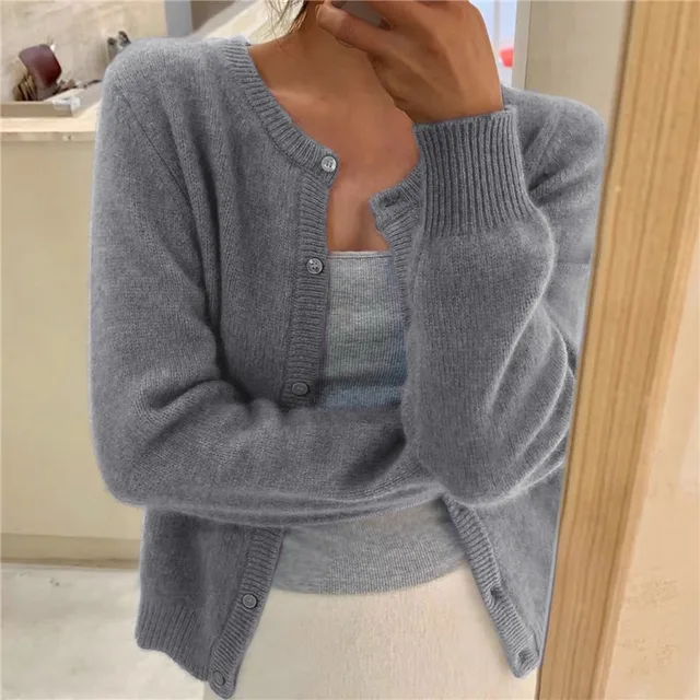 Weiche Damenstrickjacke Bequem - IdealeKleiden