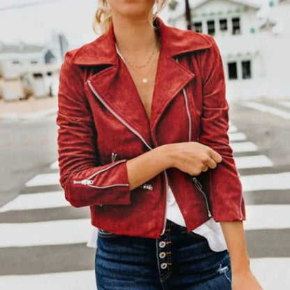 Blouson de motard pour femme en cuir style Robbie