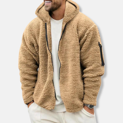 Kapuzenpullover Sherpa Fleece Bequem Schnitt - IdealeKleiden