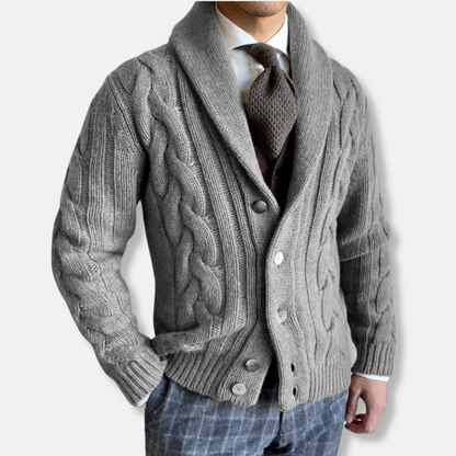 Gilet en tricot mélange laine Coupe classique avec boutons