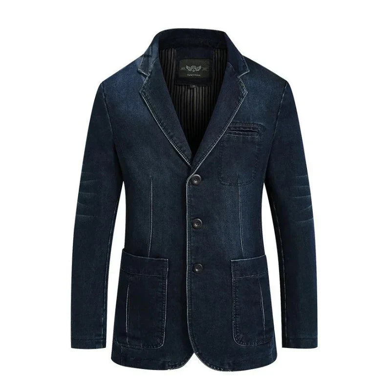 Blazer en jean pour homme Coton moderne