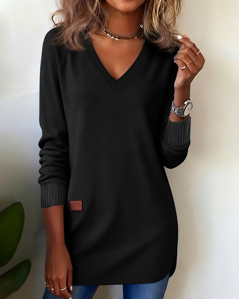 Robe élégante décolleté en V design chic