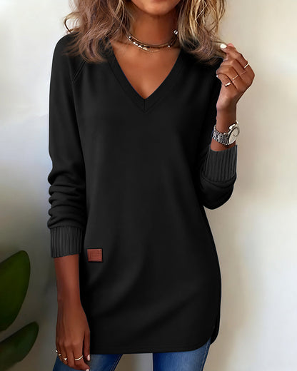 Robe élégante décolleté en V design chic