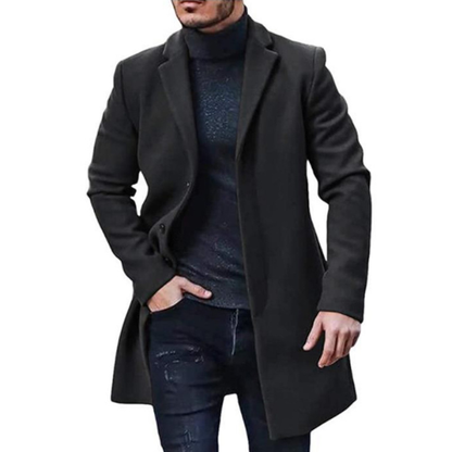 Manteau en laine pour homme, chaud et élégant