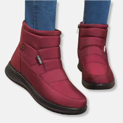 Bottes d'hiver femme mi-mollet matelassées antidérapantes