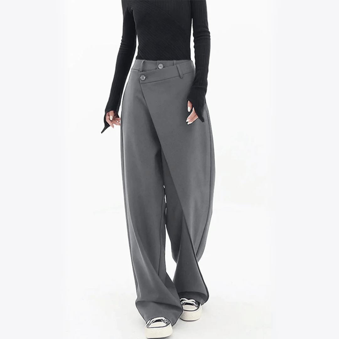 Pantalon ample asymétrique de luxe pour femme
