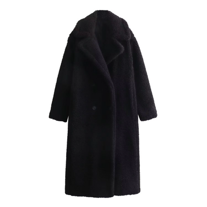 Manteau d'hiver femme oversize col montant fermeture éclair